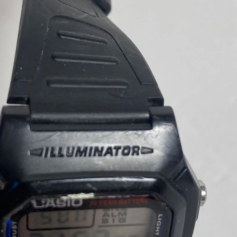 Casio Illuminator W-800H Digital Watch Black 3240 100M Water Resist Working